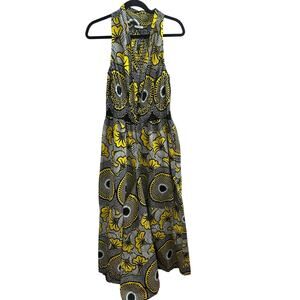 African Stars Ankara Print Wide Leg Jumpsuit One Size